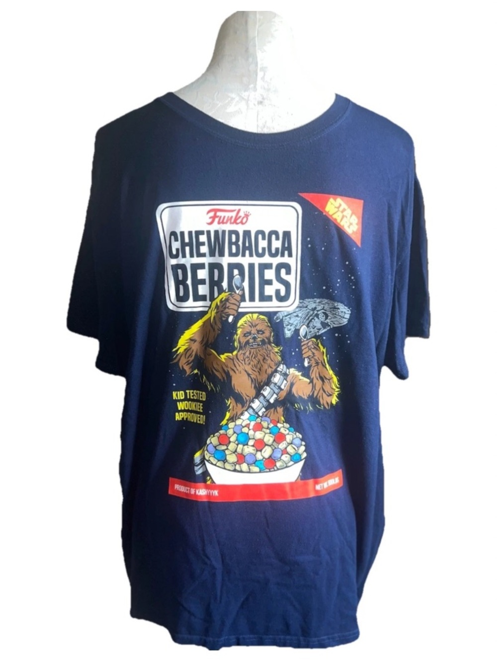Funko Pop Star Wars "Chewbacca Berries" Cereal Graphic T-Shirt XL